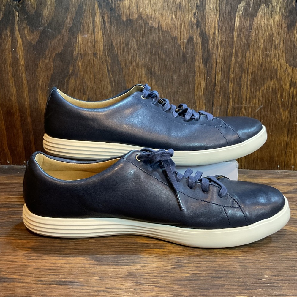 Cole Haan Grand Crosscourt II Sneaker Shoes Mens 11 M Navy Leather Casual C26522 - Picture 2 of 7